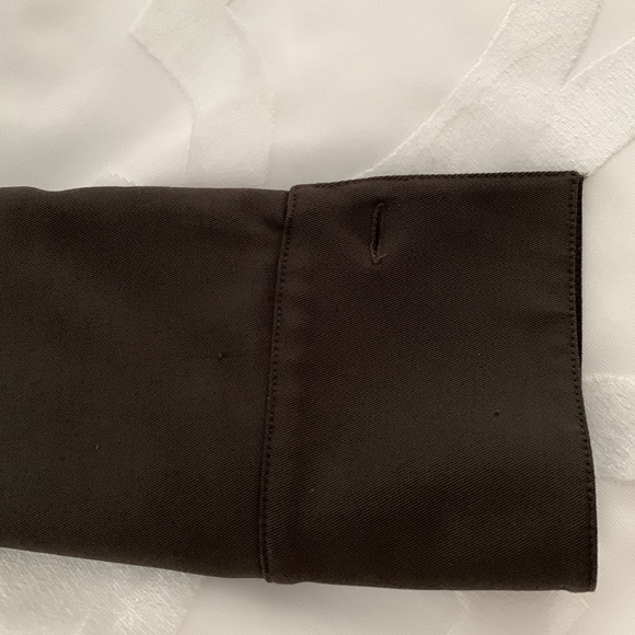 Carlisle Vintage Dark Brown Pantsuit. 48% Wool. Buttons & Stud Detailing. Size 6 - Picture 8 of 15